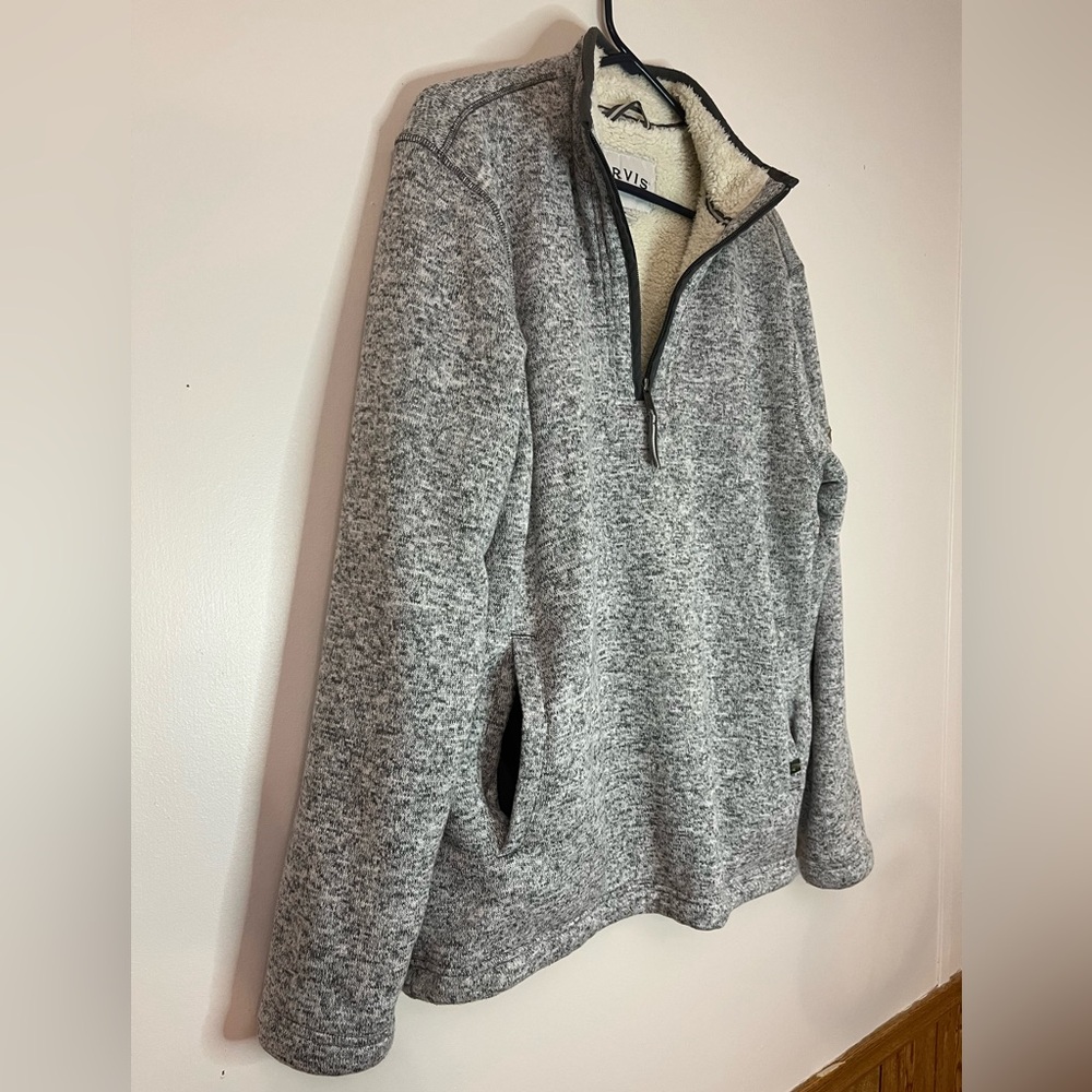 Orvis Men's Quarter Zip Pullover Sweater Size M Gray - Picture 2 of 9